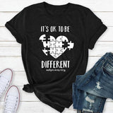 Awkward Styles Women's Love Puzzles Autism Awareness Graphic T Shirt Tops Autistic Support