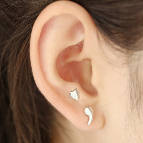Semicolon Sterling Silver Earrings - The Serenity Movement