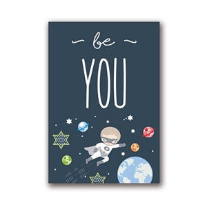 Be Kind, Be Brave, Be You Cotton Canvas Wall Art.