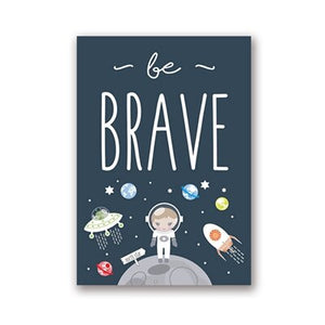 Be Kind, Be Brave, Be You Cotton Canvas Wall Art.
