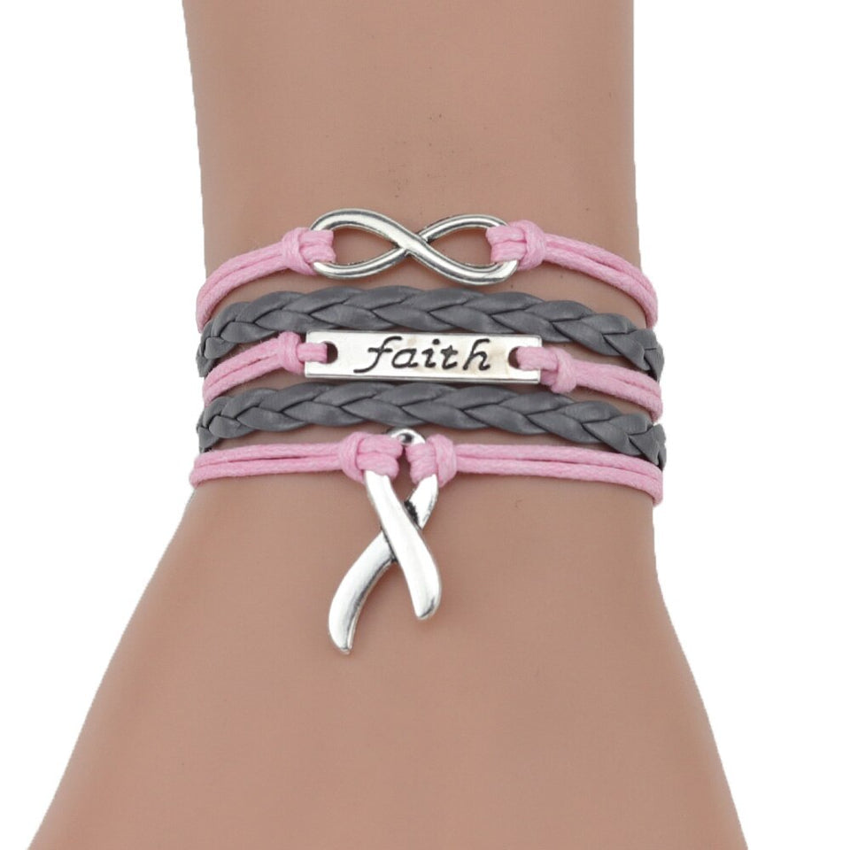 Breast Cancer Awareness Bracelet Set - The Serenity Movement
