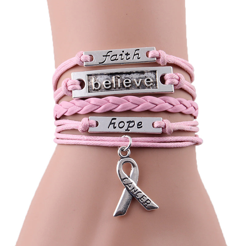 Breast Cancer Awareness Bracelet Set - The Serenity Movement