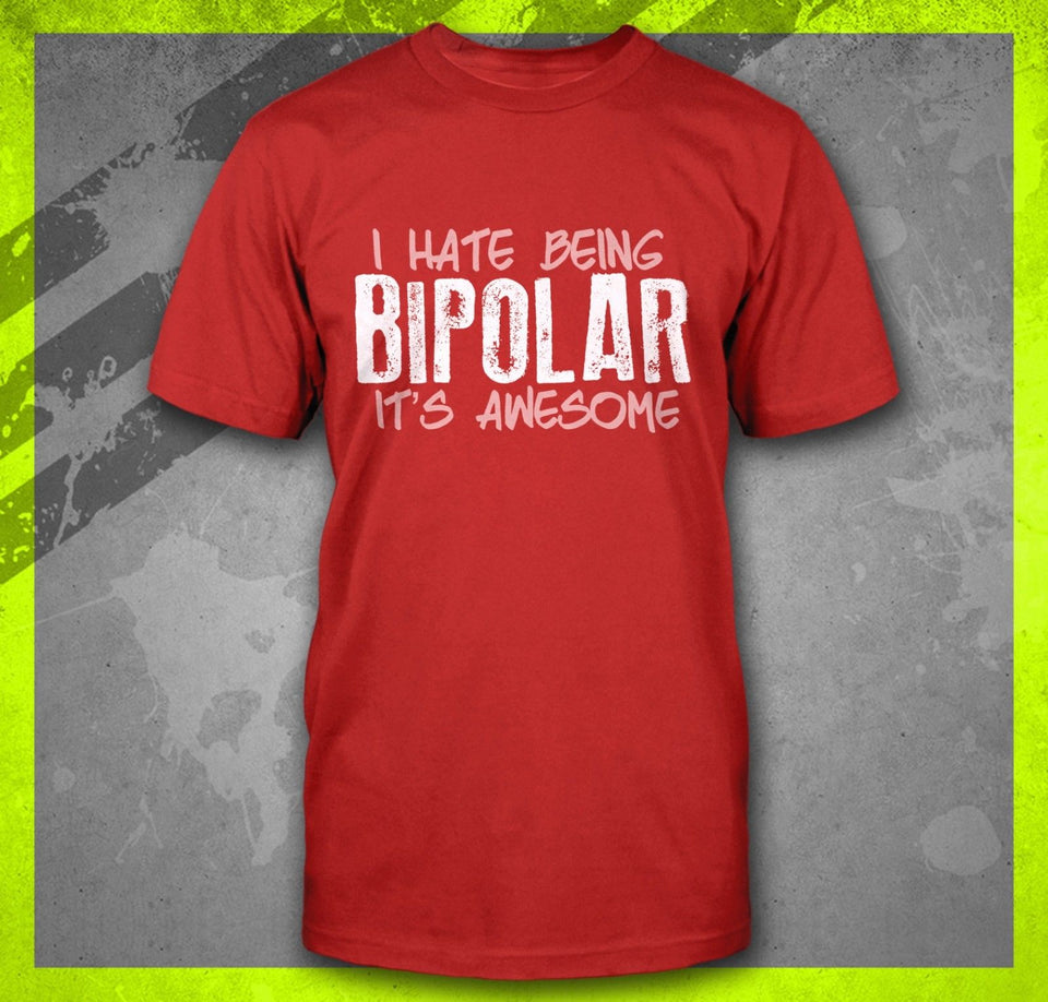 Bipolar disorder t shirt red