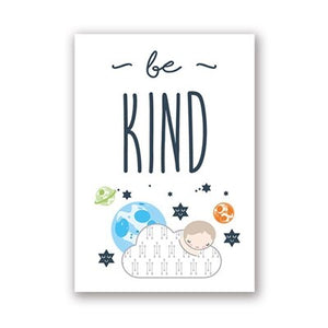 Be Kind, Be Brave, Be You Cotton Canvas Wall Art.