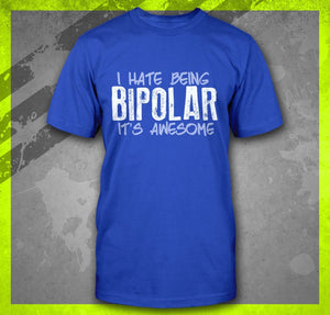 Biploar disorder awareness t shirt blue