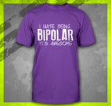 Bipolar diesorder awareness t shirt purple